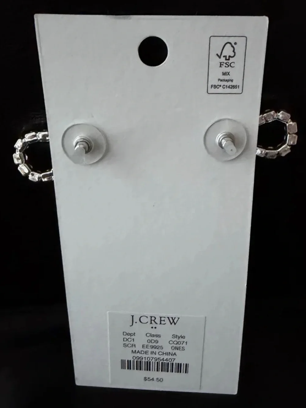NWT J. Crew Factory Crystal Bow Statement Earrings